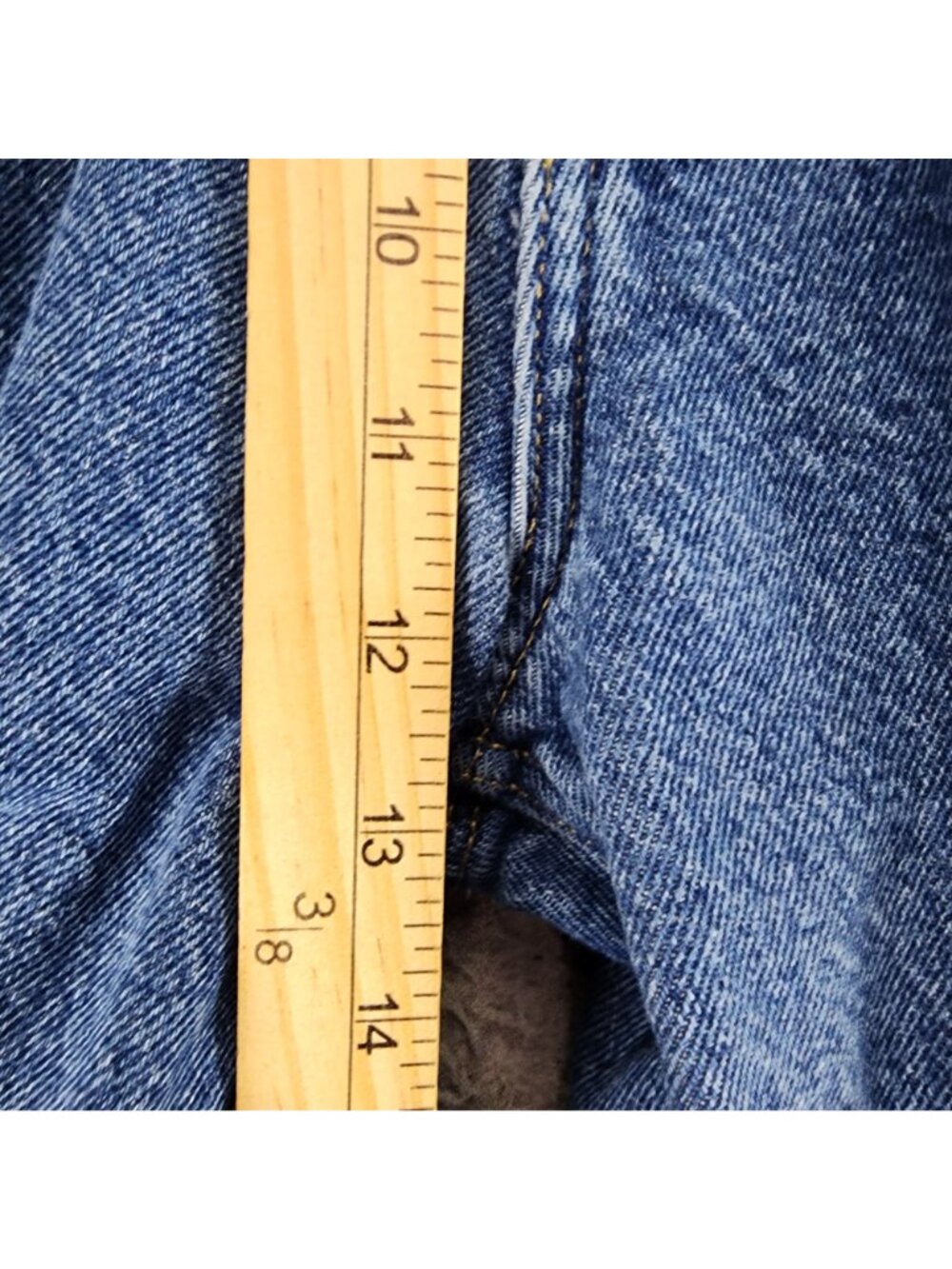Carhartt Jeans Mens 33x36 Blue Flannel Lined Cotton Denim Relaxed Fit *Read* - Picture 6 of 16